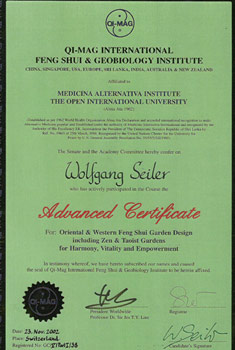 »Feng Shui Zertifikat«