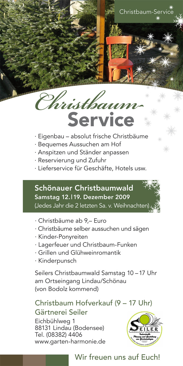 »Flyer Christbaumservice«