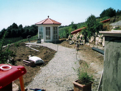 »Beispiel für Gartenprojekte vorher-nachher«