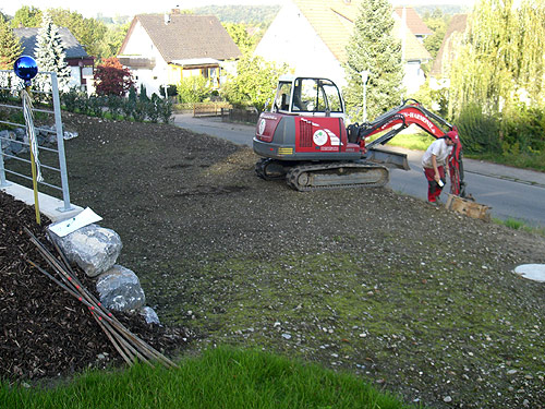 »Beispiel für Gartenprojekte vorher-nachher«