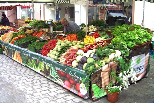 »Unser Marktstand in Wangen«